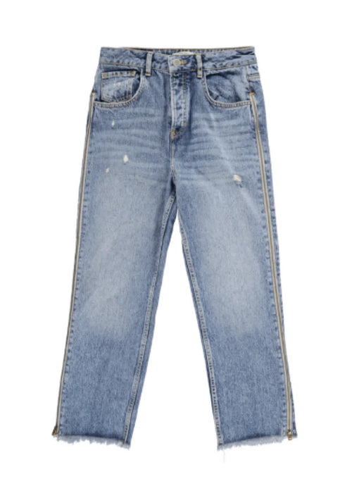 JEANS WITH ZIP SIDE DETAIL