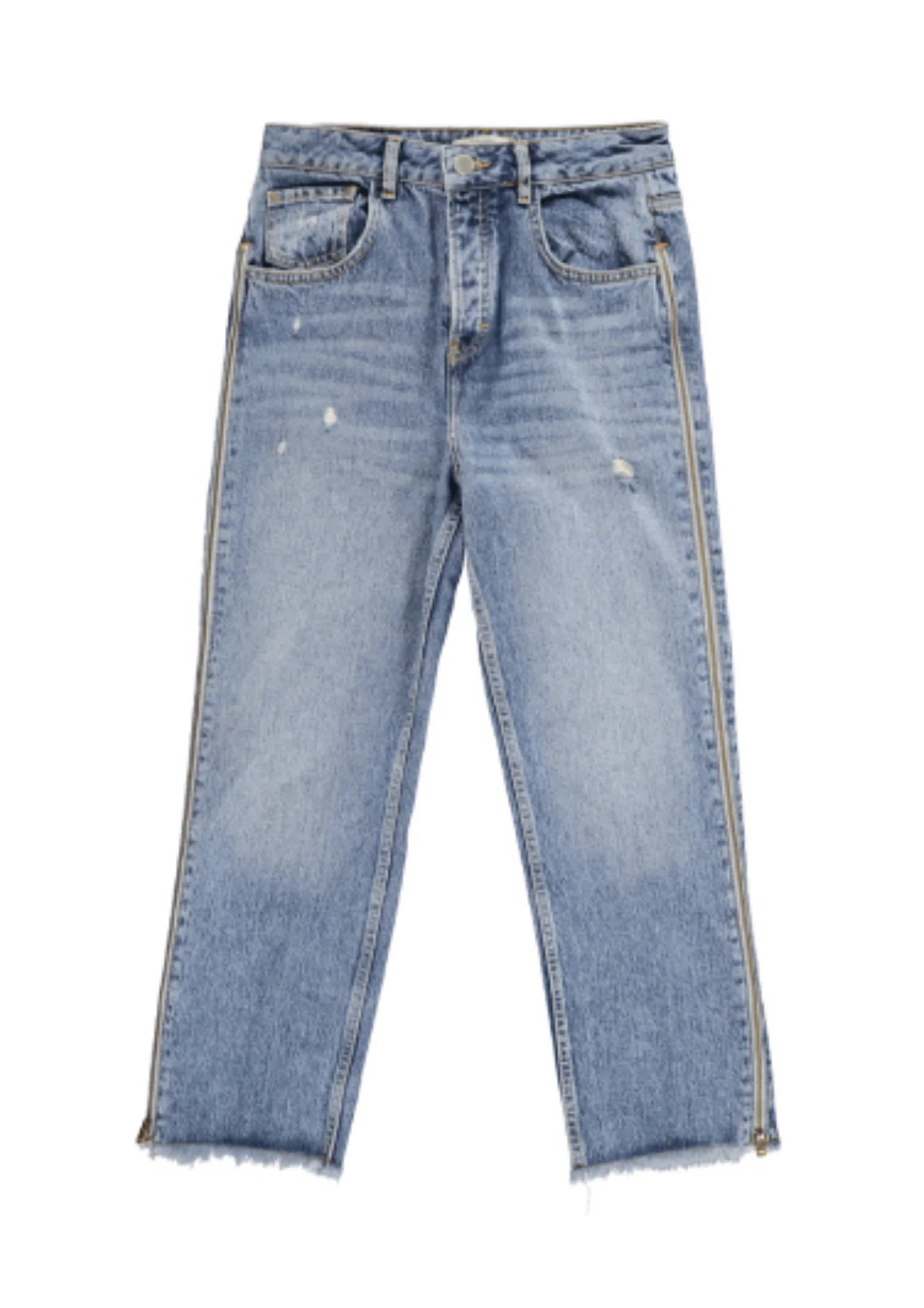 JEANS WITH ZIP SIDE DETAIL