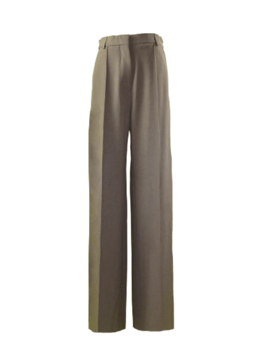 KHAKI STRAIGHT-LEG TROUSERS
