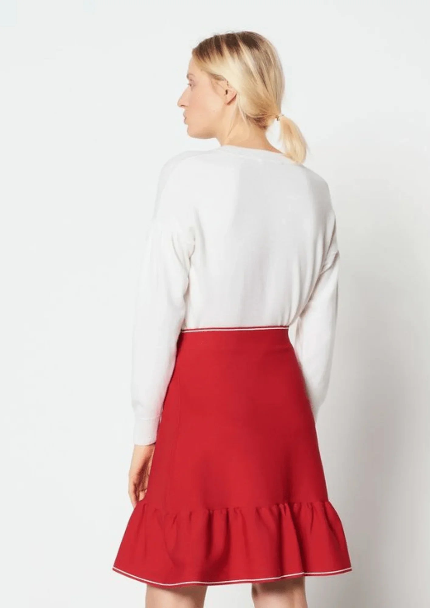 RED A-LINE SKIRT