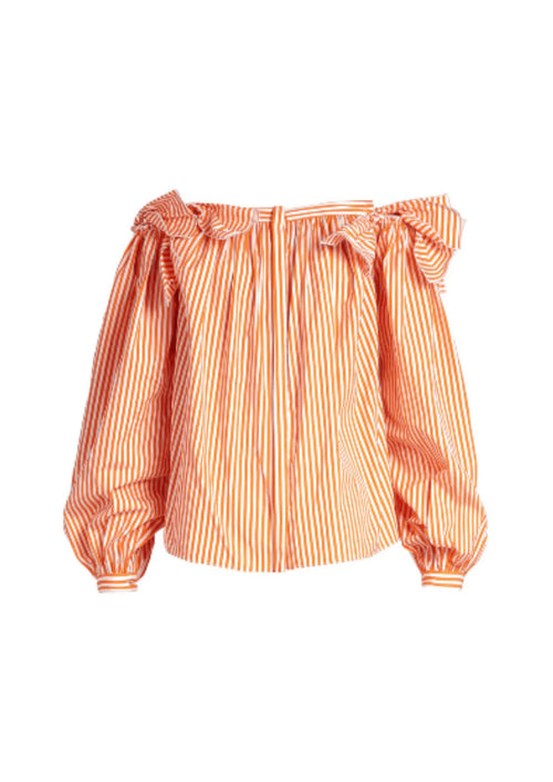 Haut à rayures orange