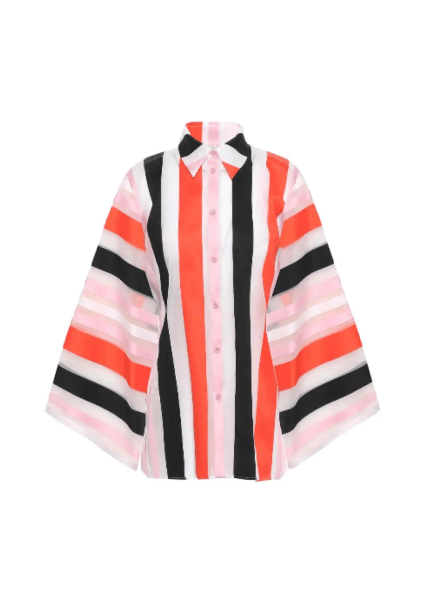 MULTICOLORED OVERSIZED STRIPED SHIRT