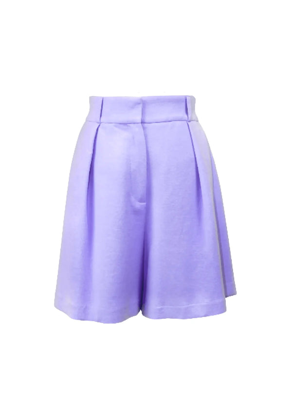 Short plissé violet