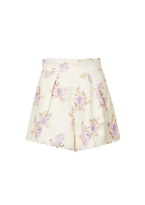ROSA FLORAL LEINENSHORTS