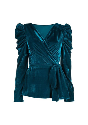 BLUE VELVET TOP
