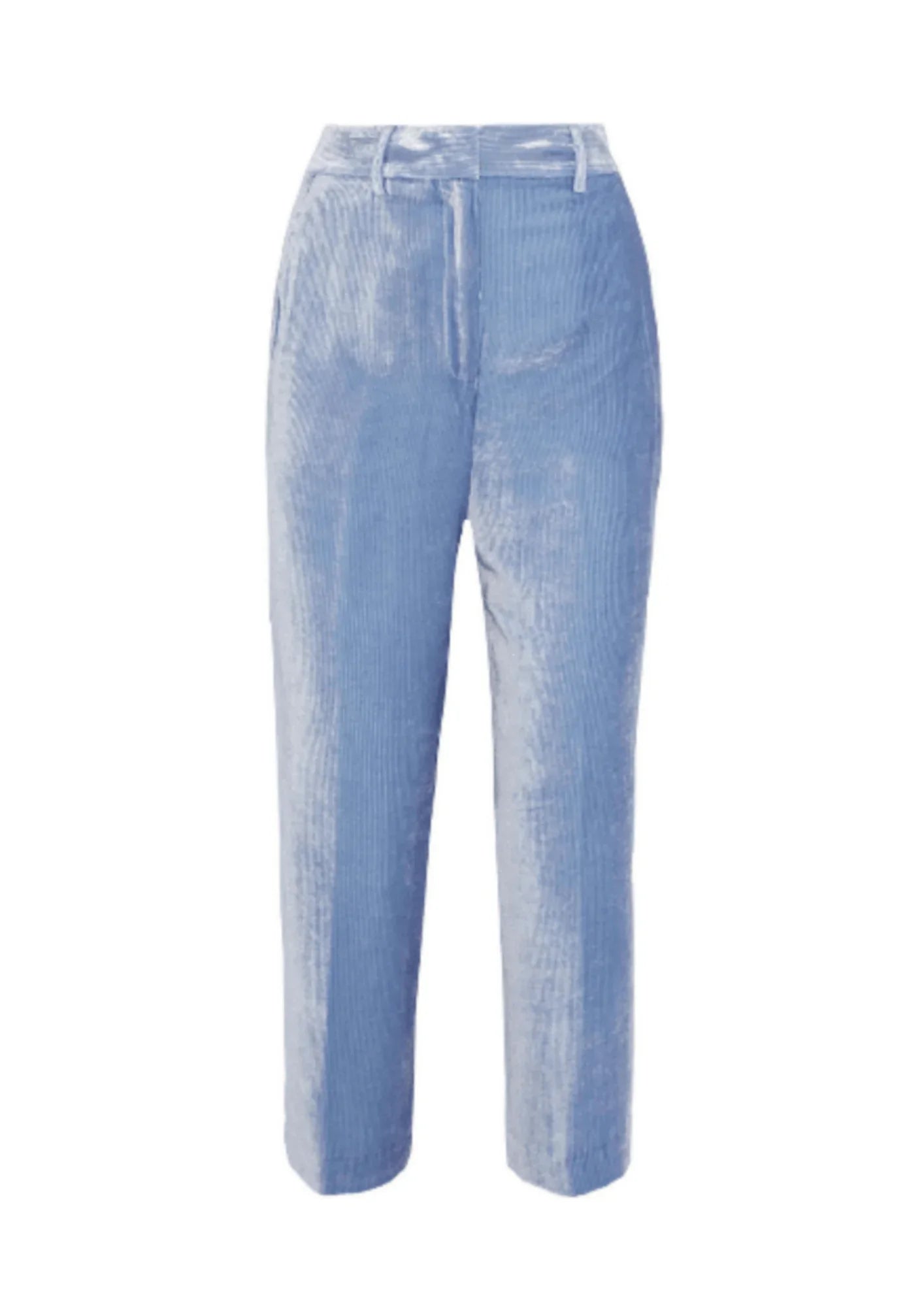 Pantalon en velours bleu clair