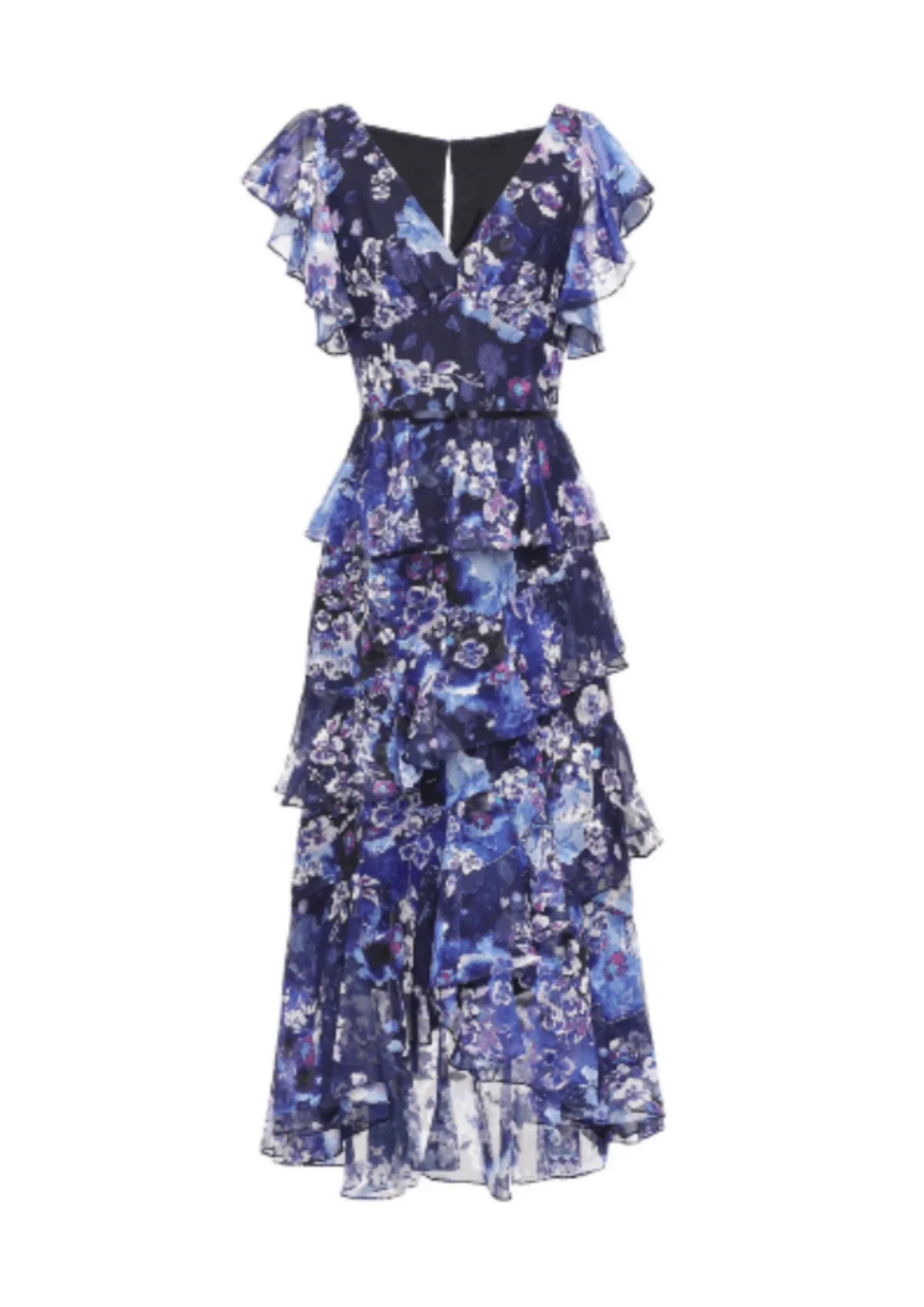 DARK BLUE FLORAL DRESS