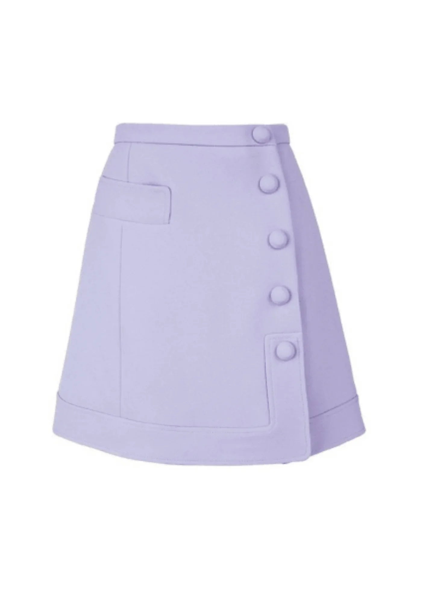 LILAC TRAPEZE MINI SKIRT