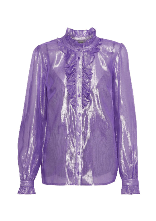 PURPLE METALLIC BLOUSE