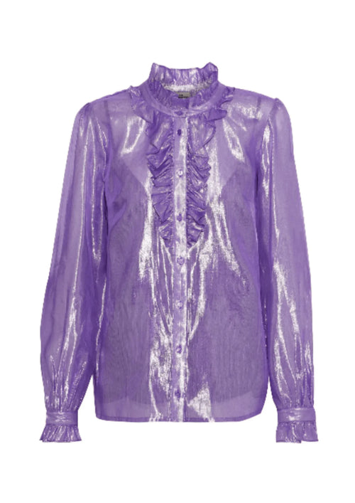 PURPLE METALLIC BLOUSE