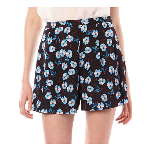 Blaue Blumenshorts