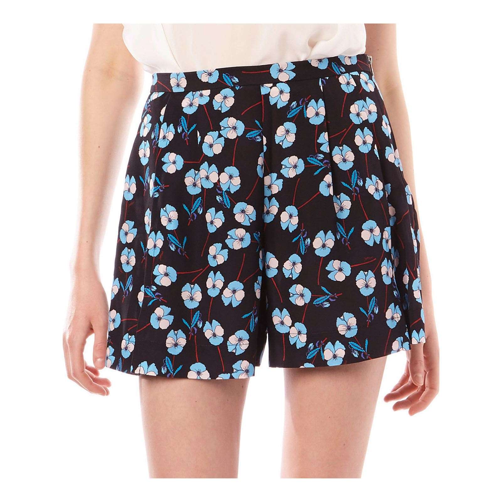 BLUE FLORAL SHORTS