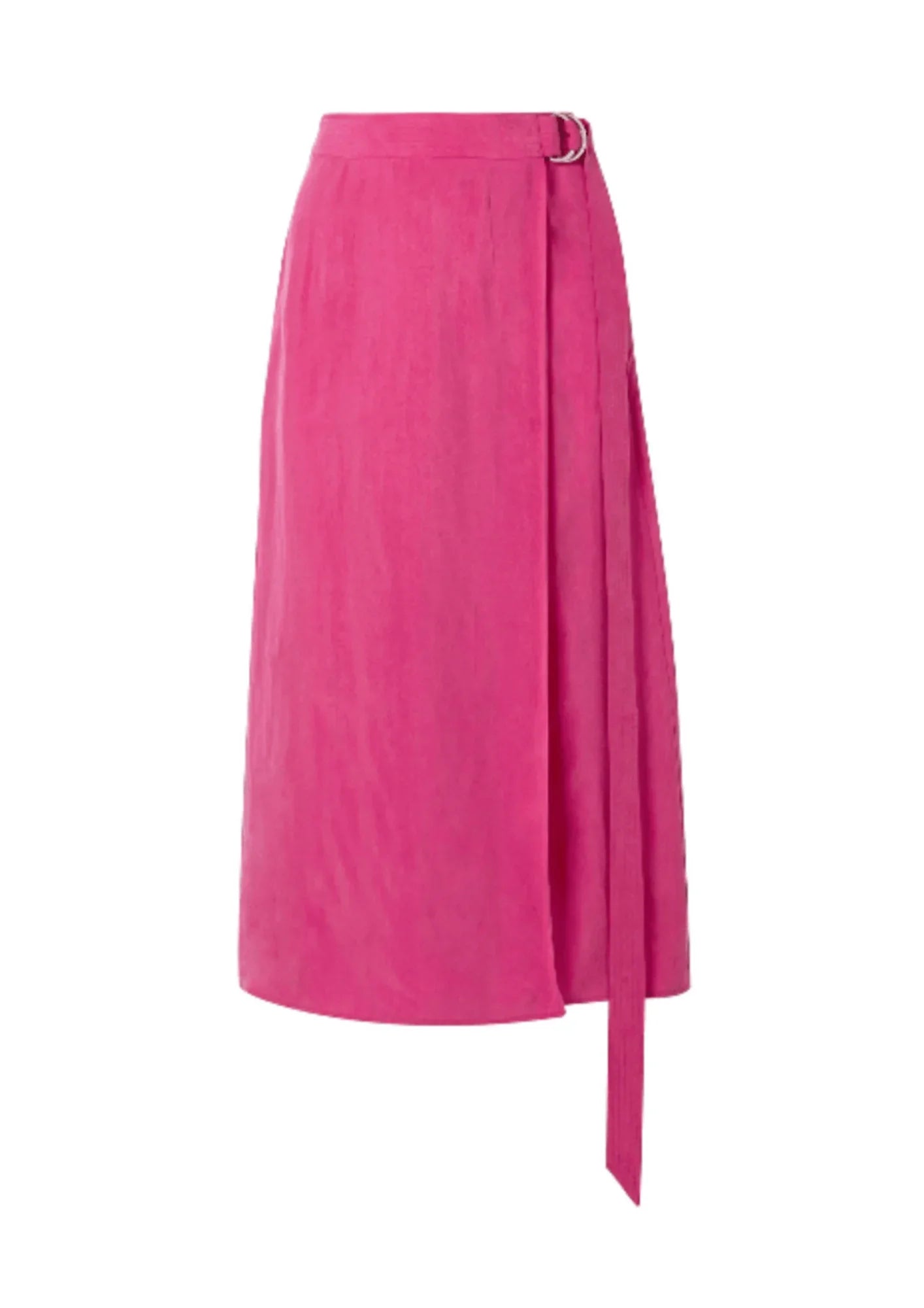 FUCHSIA MIDI WRAP SKIRT