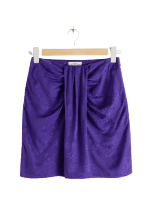 Violettes Minirock mit Jacquard Leopard Print