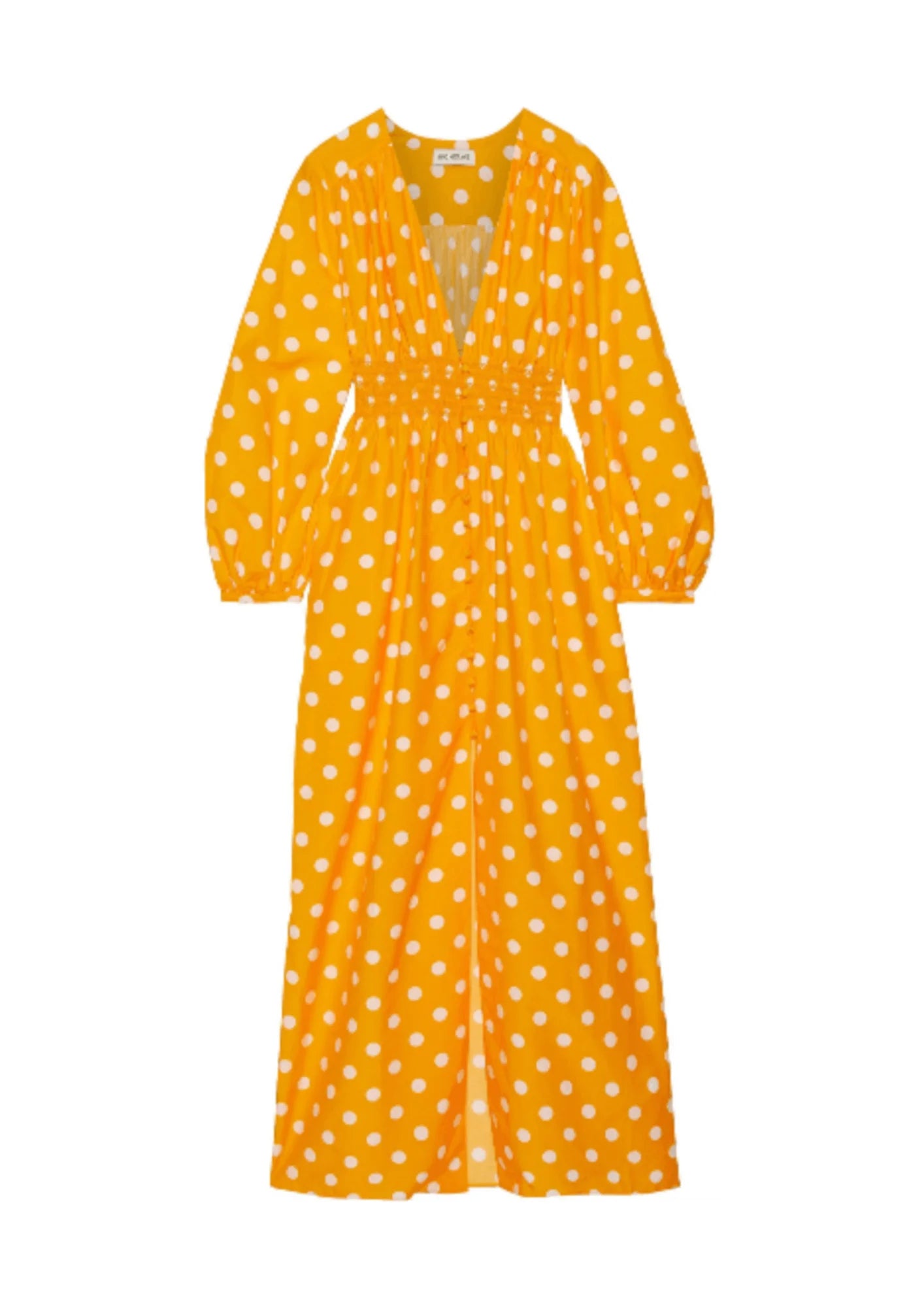 Gelbes Kleid mit Tupfen