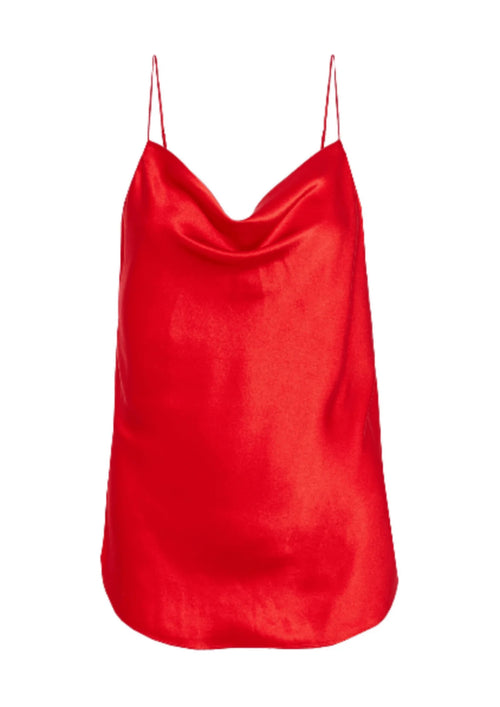 RED SATIN TOP