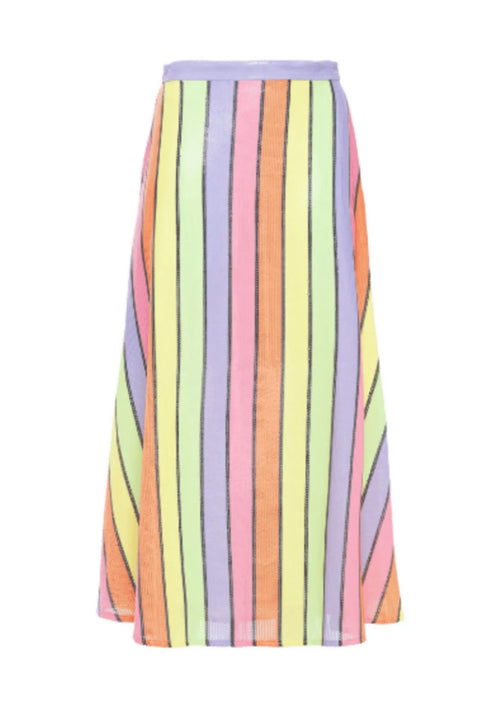 MULTICOLORED SEQUINED MIDI SKIRT