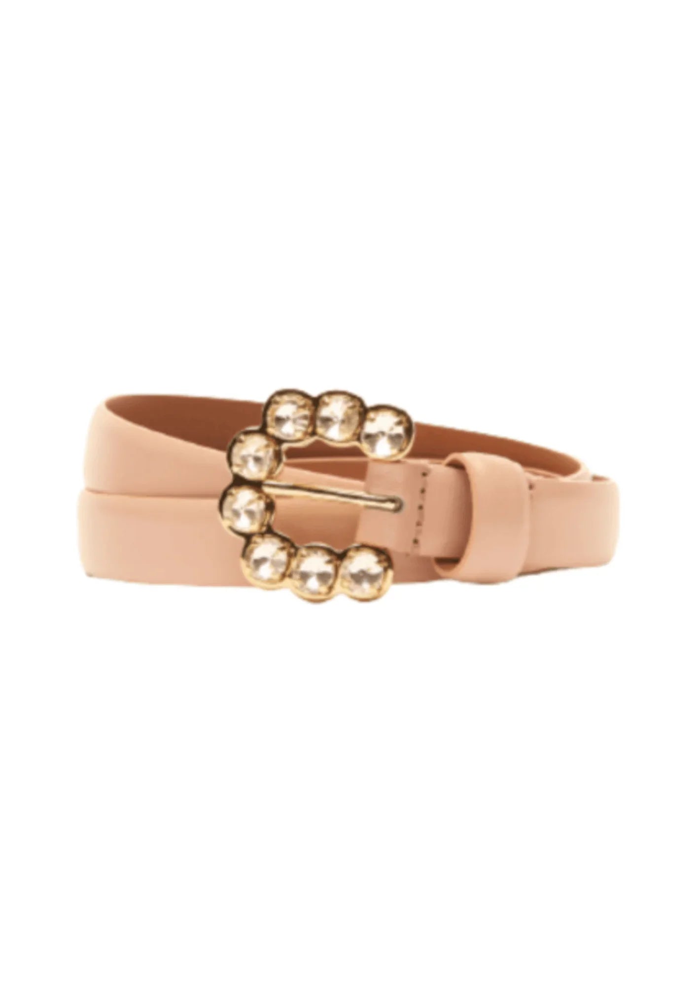 LIGHT PINK LEATHER BELT