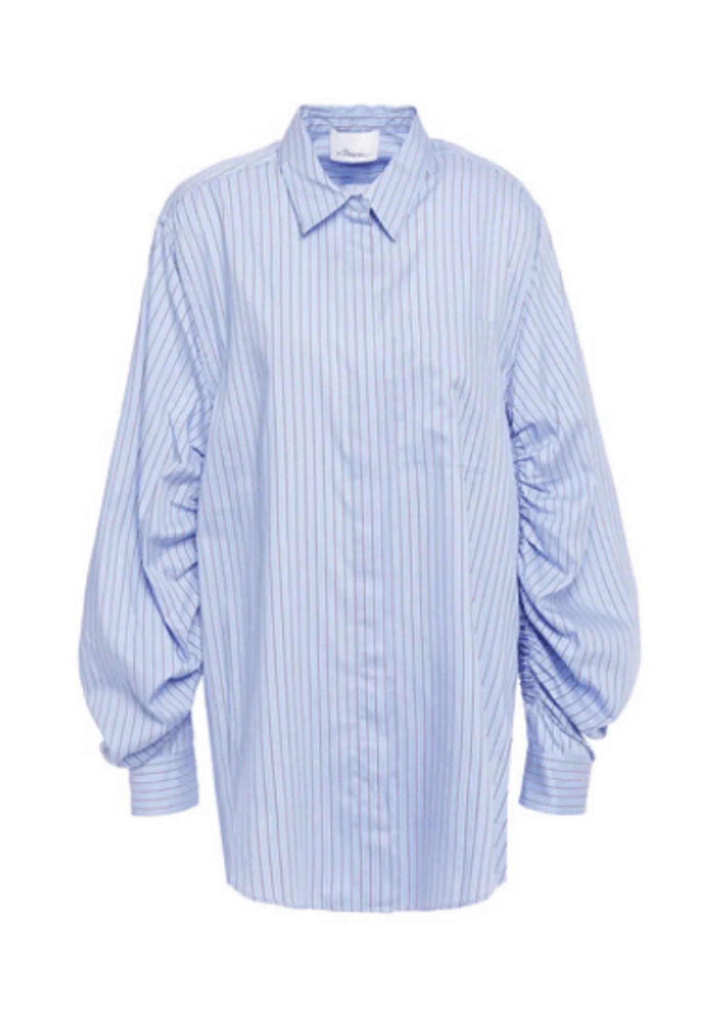 LIGHT BLUE STRIPED TWILL SHIRT