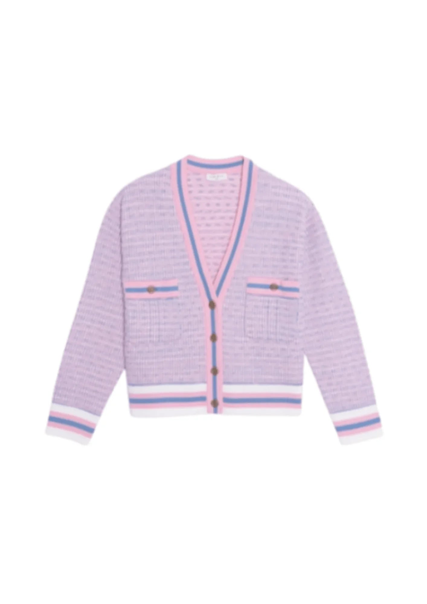 PINK TWEED EFFECT CARDIGAN