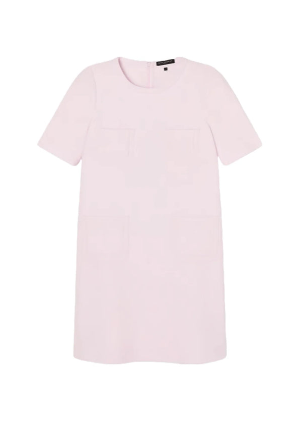 PASTEL SHORT ROUND NECK DRESS