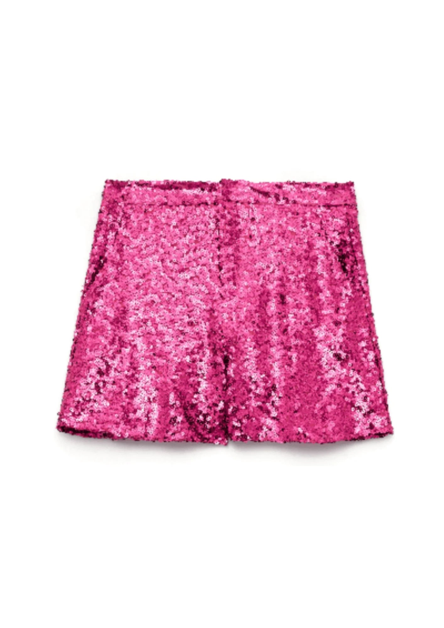 PINK SEQUINED SHORTS