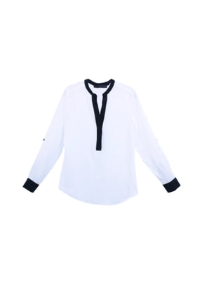 WHITE SILK BLOUSE