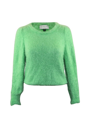 APPLE GREEN FLUFFY JUMPER