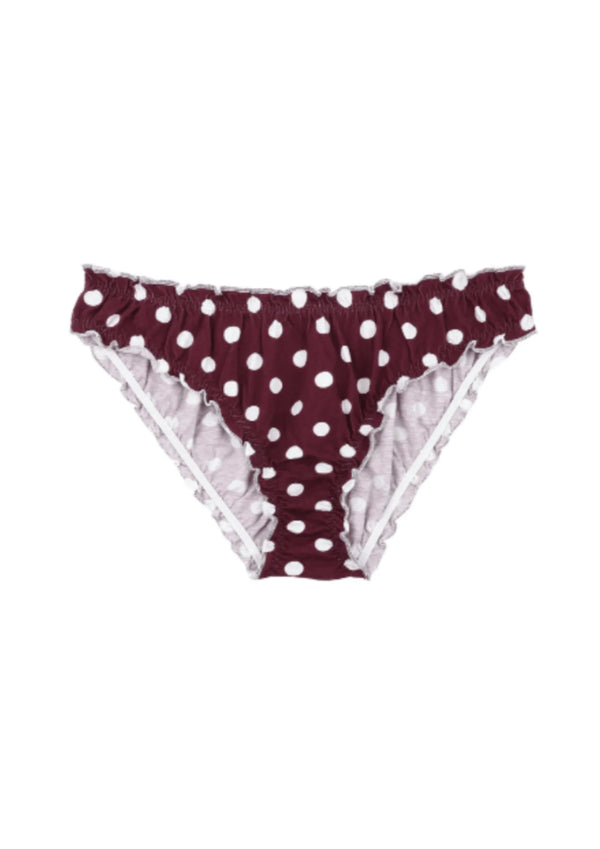 Bloomer violet avec des pois