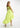 Limettengrün gekräuseltes Midi -Kleid