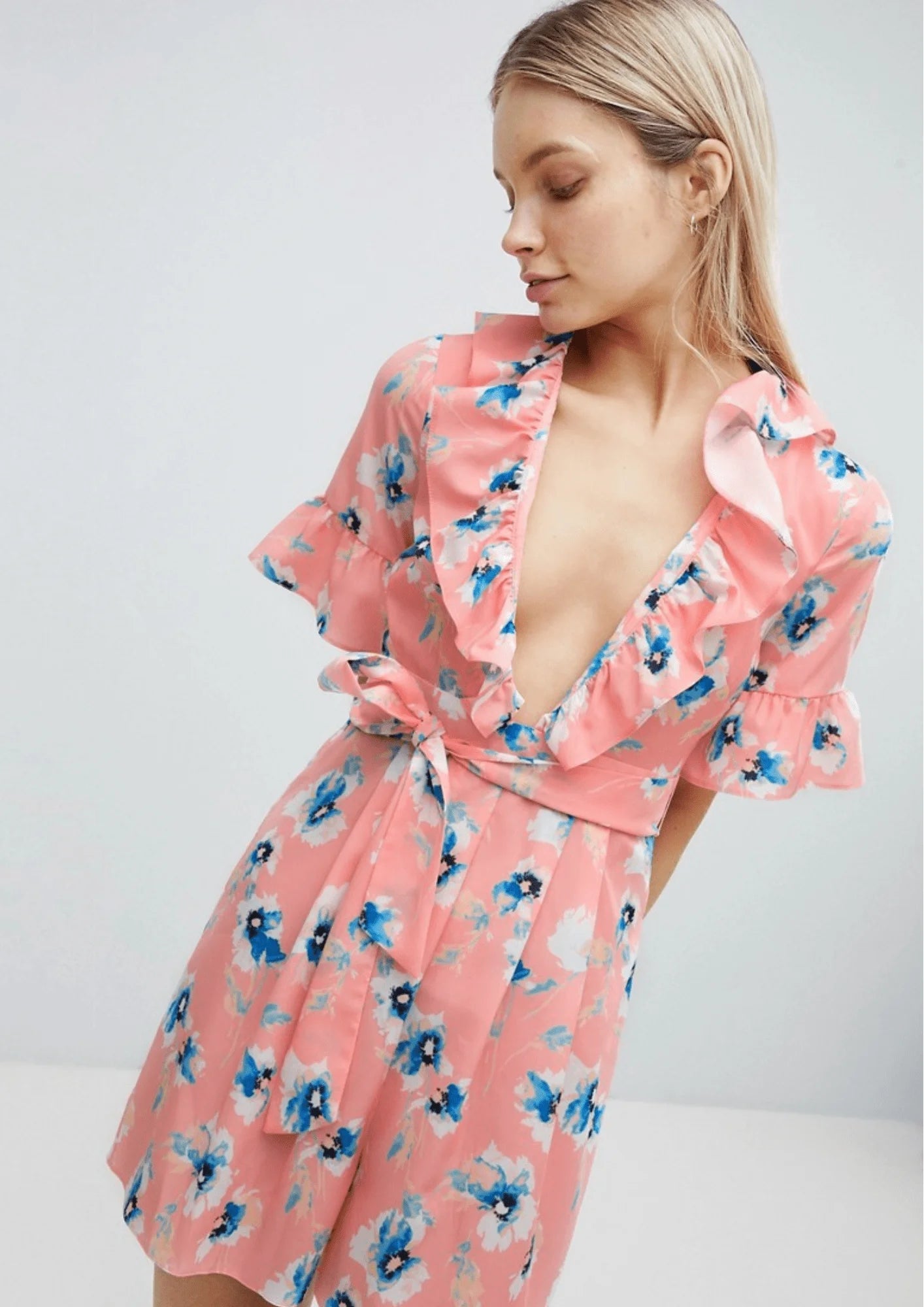 FLORAL RUFFLED PLAYSUIT