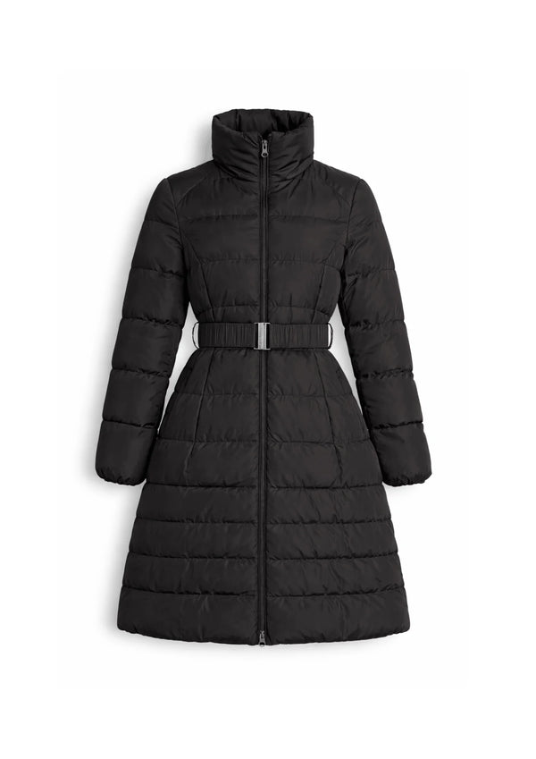 BLACK QUILTED COAT