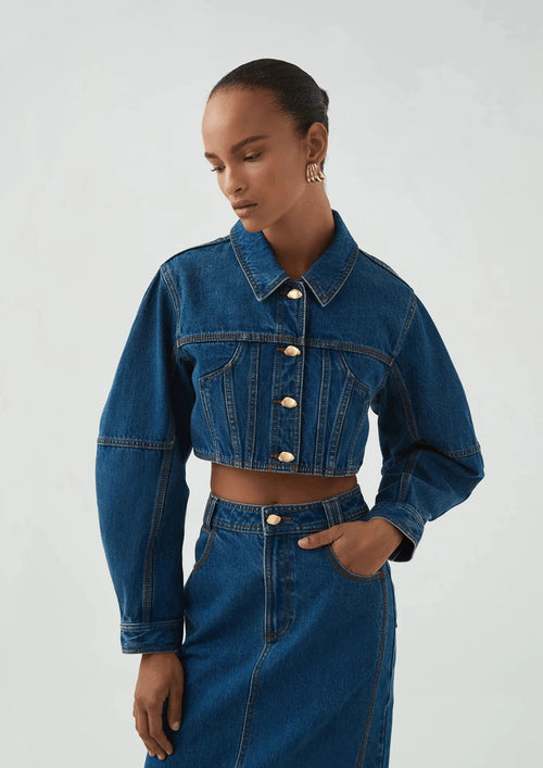 PHOENIX CROPPED DENIM JACKET
