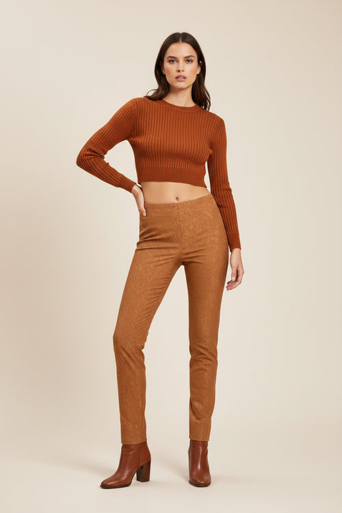 JACQUARD ORANGE PANTS