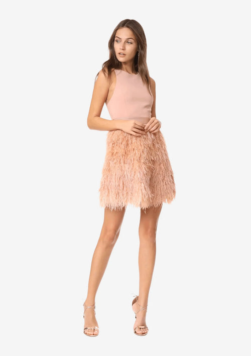 ROBE COURTE PHILOMENA PLUME