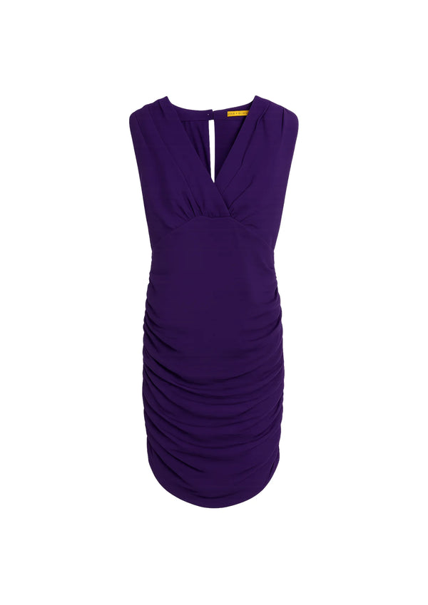PURPLE RUCHED DRESS