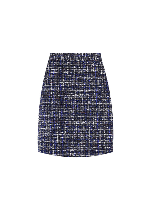 NAVY TWEED MINI SKIRT