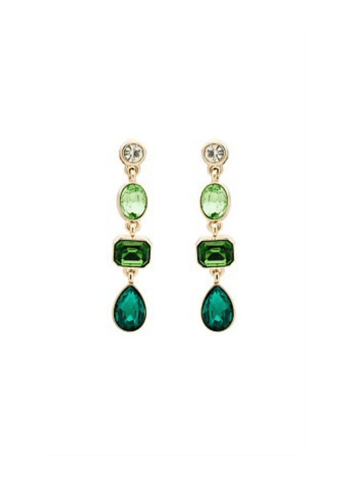 GREEN CASCADE DROP EARRINGS