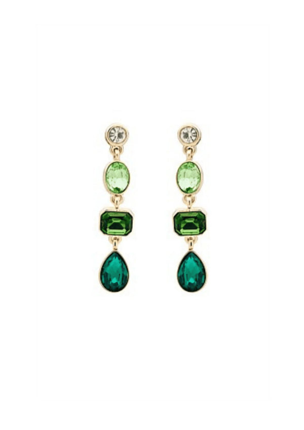 GREEN CASCADE DROP EARRINGS