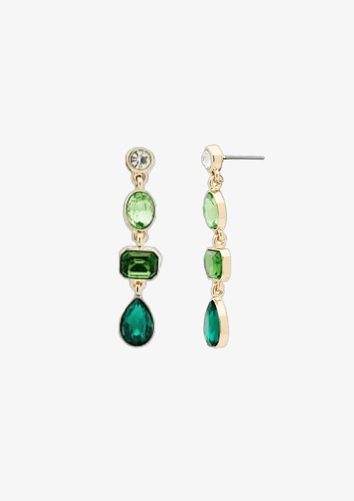 GREEN CASCADE DROP EARRINGS