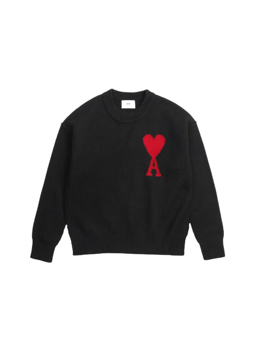 PULL AMI DE COEUR EN LAINE NOIR