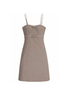 KHAKI MINI DRESS