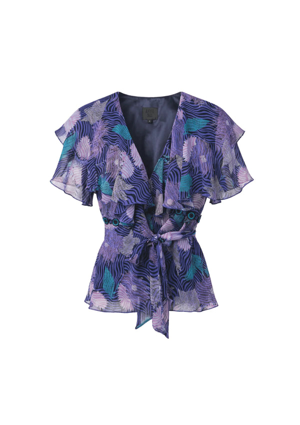 SHORT-SLEEVED SILK BLOUSE