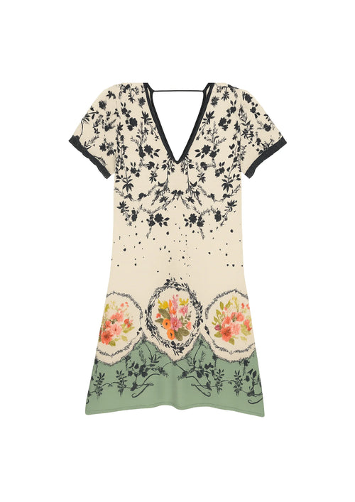 ROBE COURTE À FLEURS