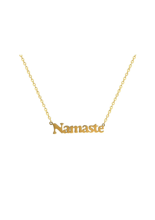 GOLD NAMASTE NECKLACE