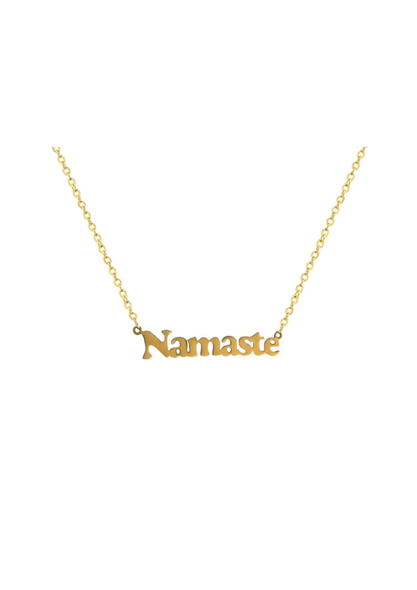 COLLIER NAMASTE EN OR