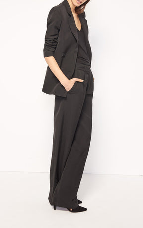 BLACK STRAIGHT AND WIDE CUT TROUSERS