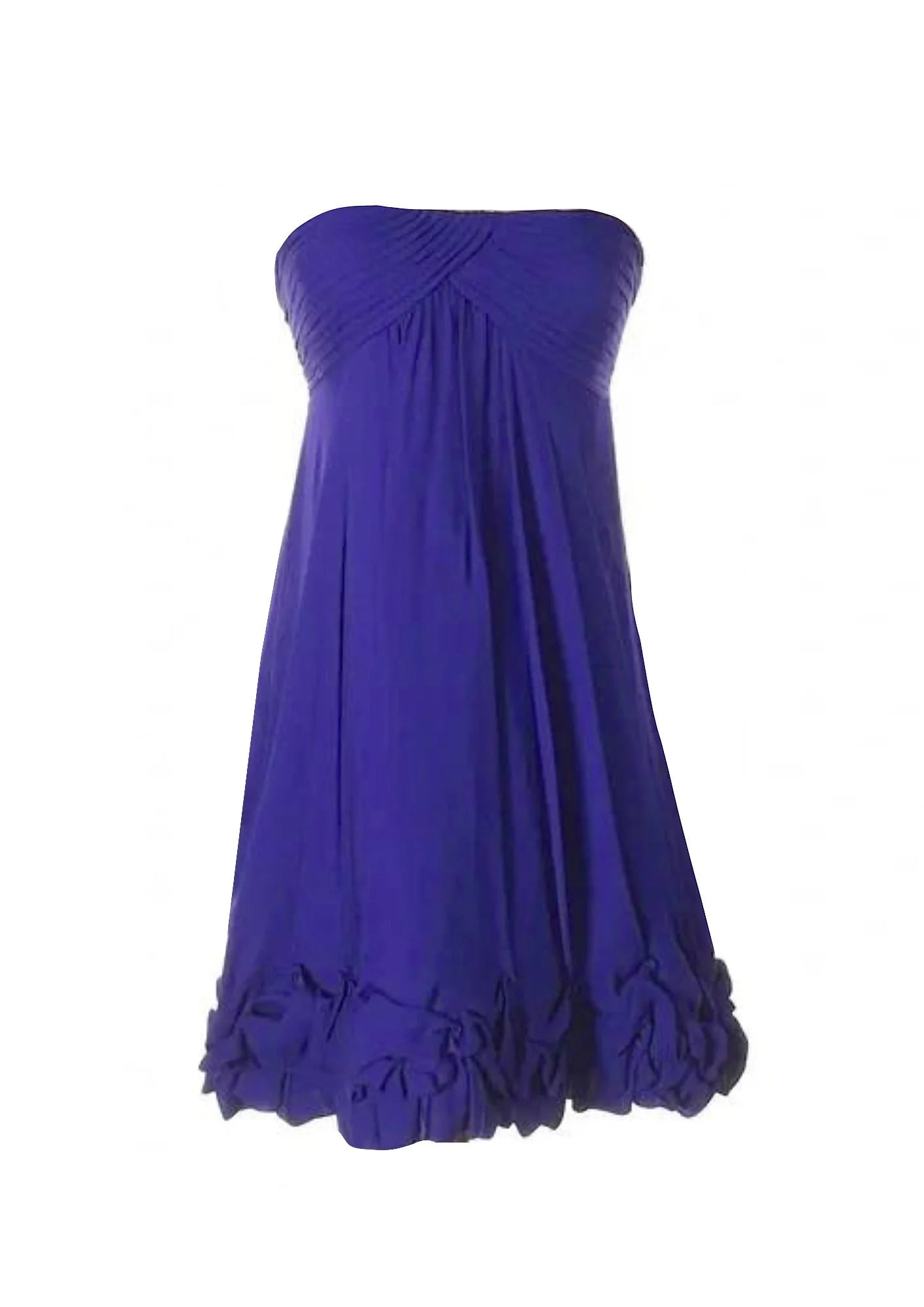 bcbg purple dress strapless Bcbgmaxazria Strapless Feather Trim Dress In Purple - 25% Off
