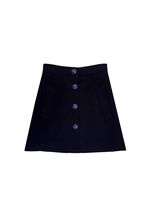 SCHWARZER MINIROCK AUS WOLLE