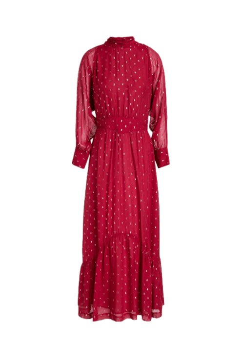 ROMY METALLIC MIDI DRESS